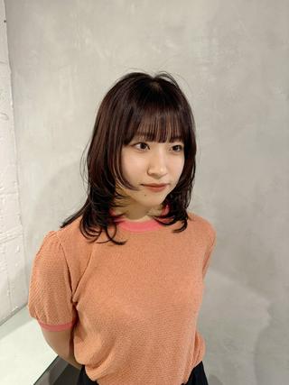セミロング 絶対‼︎可愛い顔周り 💓レイヤー/しずくのヘアスタイル