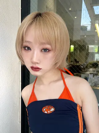 ショート カラー ⟡ボブ⟡レイヤー⟡ MINX岩下愛翔のヘアスタイル