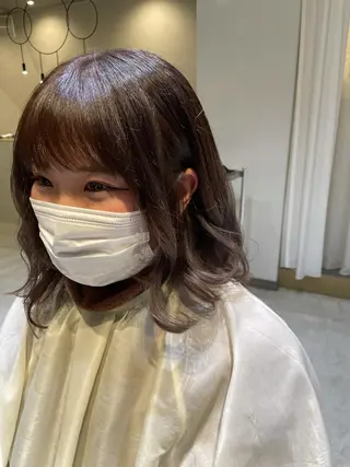 ミディアム 近野 美月のヘアスタイル