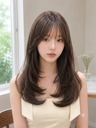 ロング カラー 透明感カラー/ 小顔レイヤー/ミヅキのヘアスタイル