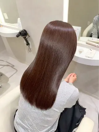 カラー ブリーチなし艶カラー /韓国風艶髪カラーのヘアスタイル