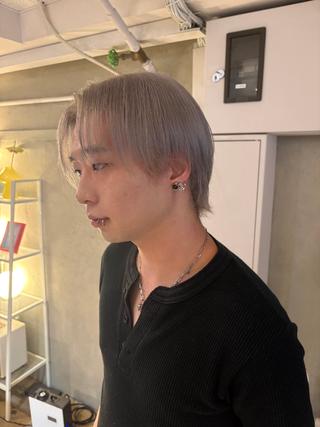 ショート カラー ヘアアレンジ メンズ 💤RION/ハイ トーン / 透明感のヘアスタイル