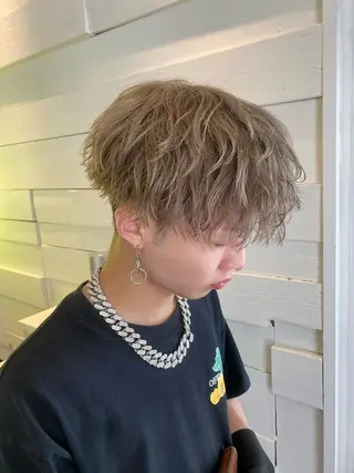 ショート カラー パーマ メンズ reverd 竹下 大輔 メンズパーマのヘアスタイル