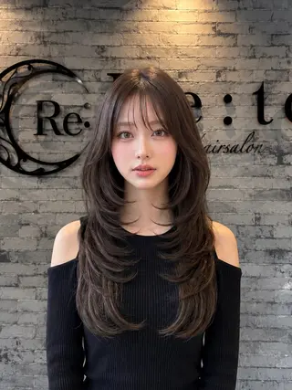 ロング 韓国レイヤー🩶🌙 Ryoseiのヘアスタイル