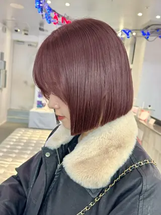 ミディアム カラー ヘアアレンジ レイヤー×ベージュ ×暖色🩷AINAのヘアスタイル