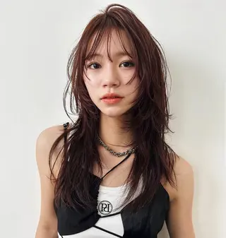 セミロング ARCHE 南堀江 モデルレッスンのヘアスタイル