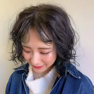 ショート 韓国✖️網紅🖤 パーマYURIYAのヘアスタイル