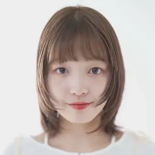 ミディアム カラー ヘアアレンジ も も えのヘアスタイル