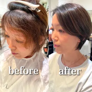 ショート 髪質改善／大阪梅田 山本至佑のヘアスタイル