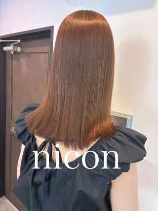 ミディアム 髪質改善 髪質改善カラーのヘアスタイル