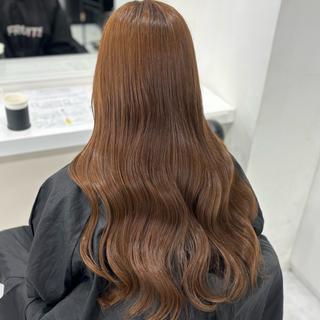 ロング ベージュブラウン /レイヤー /まなかのヘアスタイル