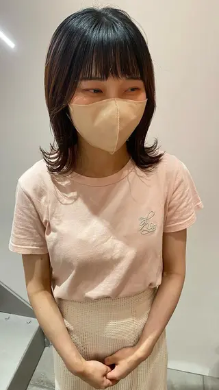 ミディアム BLOCK hair makeのヘアスタイル