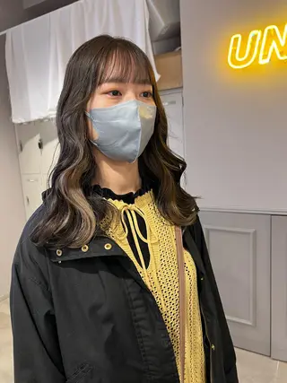 セミロング カラー ヘアアレンジ 🩵 JURI🩵のヘアスタイル