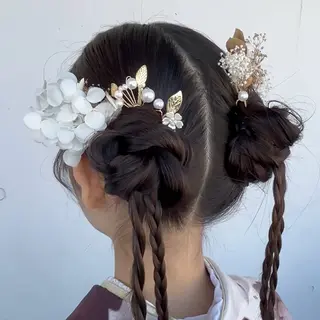 セミロング ヘアアレンジ little ruca𖤐のヘアスタイル