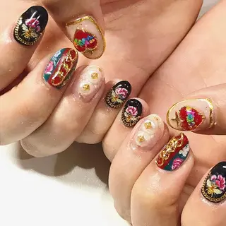 ネイル 渋谷／チップ長さ出し 👑アプレgel-xのネイルデザイン