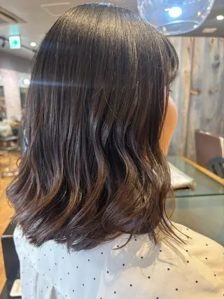 ミディアム 🎀ワンレンボブ🎀 ワンカラー　あゆみのヘアスタイル