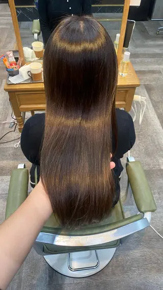 ロング カラー 飯田 雷晟のヘアスタイル