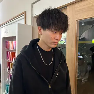 ショート パーマ メンズ 森本 愛華のヘアスタイル
