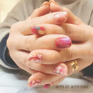 ネイル arm in arm ︎✿Yamamotoのマツエク・マツパデザイン