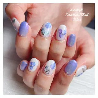 ミディアム ネイル 🐾enen style 🐾のネイルデザイン