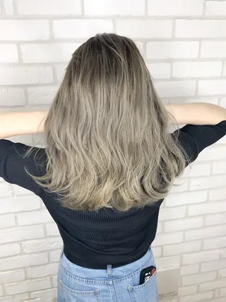 セミロング 【美髪矯正】【スト カール】小野村翔太のヘアスタイル