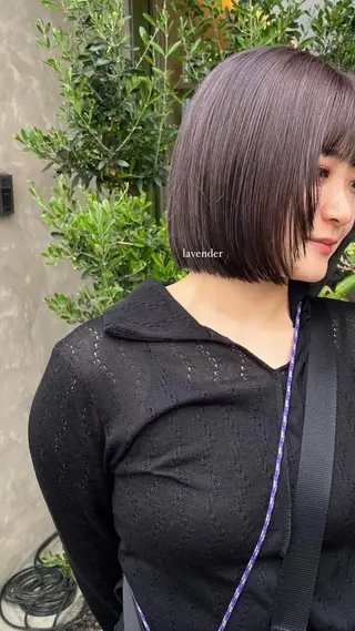 ショート カラー レイヤー/透明感艶 カラー丸山ななほのヘアスタイル
