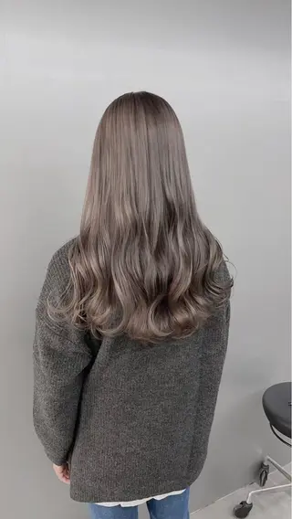 ロング カラー グレージュ♡ベージュ ♡MA/表参道のヘアスタイル
