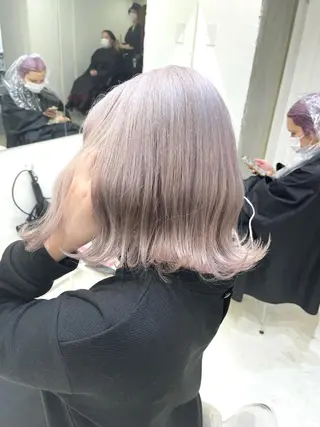 ミディアム カラー ハッシュカット/ハイ トーン/HIROKIのヘアスタイル