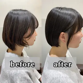 ショート カラー 白髪ぼかし/ショート /ミニボブだいじのヘアスタイル