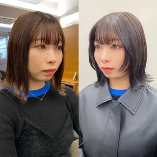 ショート カラー 似合わせレイヤー/ ケアパーマ/高倉のヘアスタイル