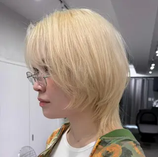 カラー Yoshiいろあそび 八王子/ハイトーンのヘアスタイル