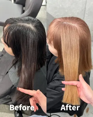 カラー ハイトーンYoshi いろあそび/八王子のヘアスタイル