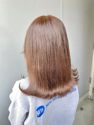 ミディアム カラー ベージュカラー💖 やすひろのヘアスタイル