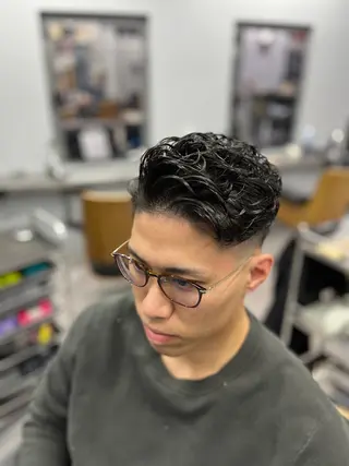 ショート パーマ メンズ 池袋メンズパーマ フェード純平のヘアスタイル