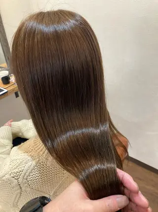 ロング カラー 縮毛矯正&髪質改善 ⭐️OGUのヘアスタイル