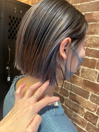 ミディアム カラー パーマ ヘアアレンジ メンズ キッズ ネイル マツエク・マツパ アイブロウ 久木原 ゆりのヘアスタイル