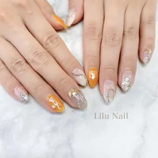 ネイル モチの良さ◉ フィルインネイル♡のネイルデザイン