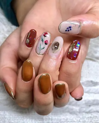 ロング パーマ ネイル el. by Aoのネイルデザイン