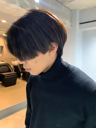 ショート カラー メンズ ボブパーマコテ巻き風 パーマNo1深江秀平のヘアスタイル