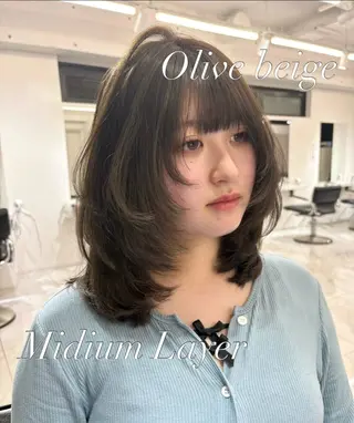 ミディアム カラー 🩶大人韓国ヘア 渋谷/Satsukiのヘアスタイル