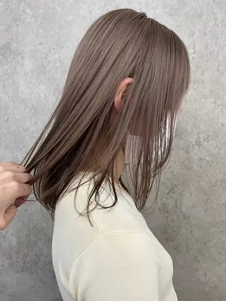 セミロング カラー 原宿ブリーチカラー /三村克彦のヘアスタイル