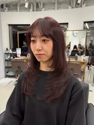 ロング カラー 🍒ベージュ/ピンク ベージュ🍒なつきのヘアスタイル