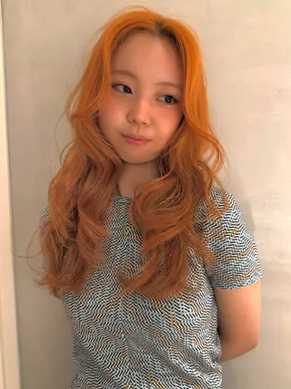 ロング カラー ブリーチカラー特化 梅田中崎町/あかりのヘアスタイル