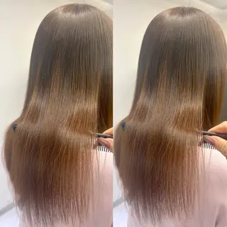 ロング カラー ハイトーン🎀 暖色系カラー🎀愛美のヘアスタイル