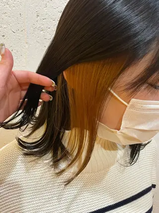 ミディアム hisano / ハイトーン・透明感のヘアスタイル