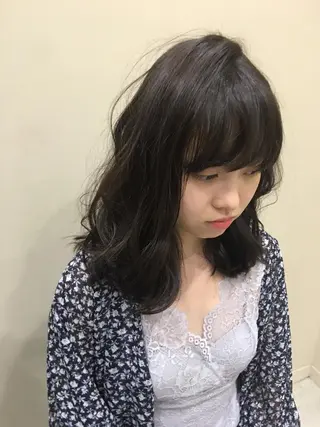 ミディアム 前髪の割れ癖を治す プロ✂️ヒロのヘアスタイル