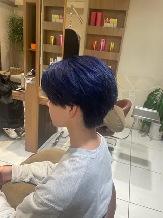 ショート カラー メンズ 新宿/ハイトーン カラー/AKI🍎のヘアスタイル