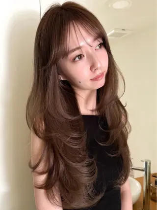 セミロング カラー ヘアアレンジ 🫧透明感カラー/ Wカラー🫧namiのヘアスタイル