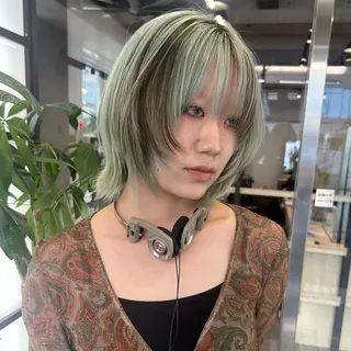 ミディアム カラー デザインカラー 🥨HAZUKiのヘアスタイル