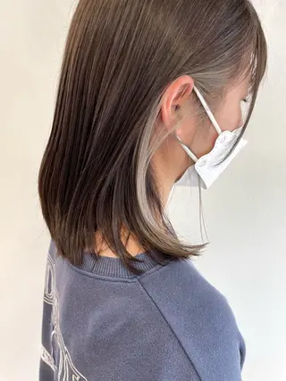 ミディアム カラー silhouette シルエットのヘアスタイル